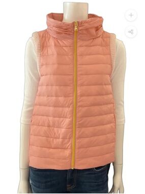 Cortland Park Light Pink down cashmere Sleeveless Puffer Vest - Women's Large